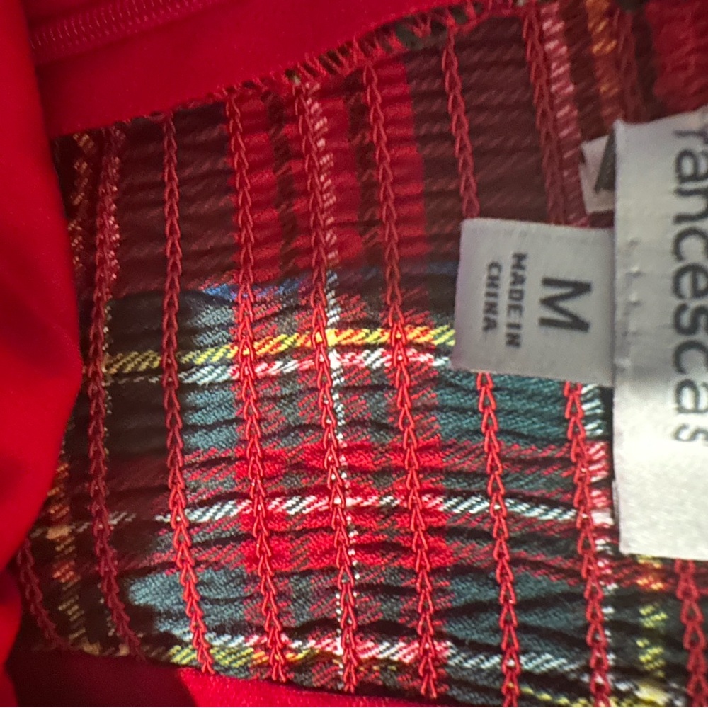 Francesca’s Plaid Red Sleeveless Dress - Picture 4 of 4
